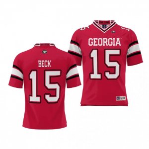 Georgia Bulldogs Carson Beck Men's #15 Player NIL Red Football NCAA Jersey 2406XEOM1