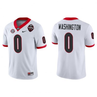 Georgia Bulldogs Darnell Washington Men's #0 2022 National Champions Playoff White Game Football NCAA Jersey 2406PJUD4