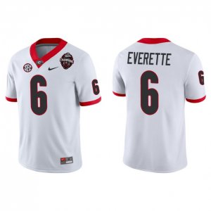 Georgia Bulldogs Daylen Everette Men's #6 2022 National Champions Playoff White Game Football NCAA Jersey 2406KVSA1