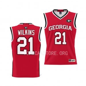 Georgia Bulldogs Dominique Wilkins Youth #21 Pick-A-Player Red Basketball NCAA Jersey 2406SKVT1