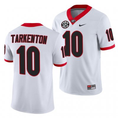 Georgia Bulldogs Fran Tarkenton Men's #10 NFL White Alumni Football NCAA Jersey 2406LJAQ6