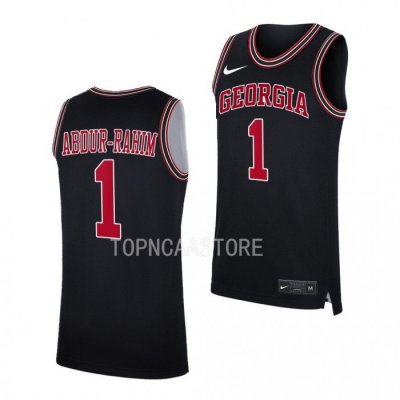 Georgia Bulldogs Jabri Abdur-Rahim Men's #1 Black Throwback 2022-23 Basketball NCAA Jersey 2406DUHJ0