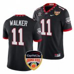 Georgia Bulldogs Jalon Walker Men's #11 Black 2023 Orange Bowl Playoff Football NCAA Jersey 2406XIJR1