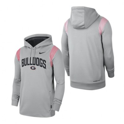 Georgia Bulldogs Men's Game 2022 Gray Day Sideline Performance Pullover Football NCAA Hoodie 2406OAAE3