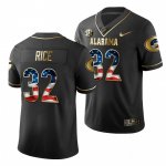 Georgia Bulldogs Monty Rice Men's #32 Stars And Stripes 2019 Limited Black Golden Edition Football NCAA Jersey 2406ACZQ1