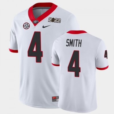 Georgia Bulldogs Nolan Smith Men's #4 Game 2021 National Champions White Football NCAA Jersey 2406HSHI6