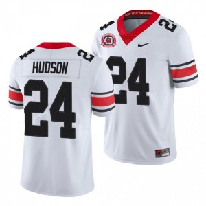 Georgia Bulldogs Prather Hudson Men's #24 Alternate 40th Anniversary White Football NCAA Jersey 2406OTLJ8