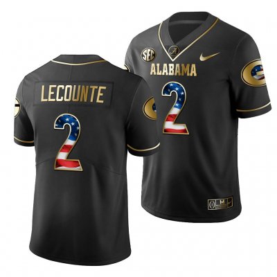 Georgia Bulldogs Richard LeCounte Men's #2 Stars And Stripes 2019 Limited Black Golden Edition Football NCAA Jersey 2406BHGR0