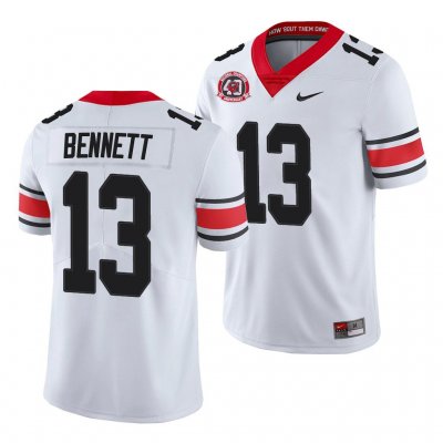 Georgia Bulldogs Stetson Bennett Men's #13 40th Anniversary White Alternate Football NCAA Jersey 2406HFOR2