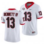 Georgia Bulldogs Stetson Bennett Men's #13 Away White Game Football NCAA Jersey 2406DGKI7