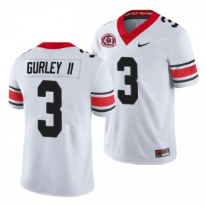 Georgia Bulldogs Todd Gurley II Men's #3 Alternate 40th Anniversary White Football NCAA Jersey 2406SYFB1