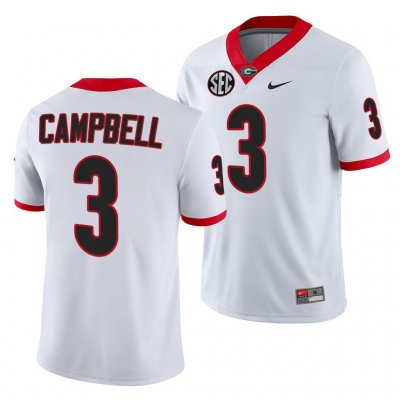 Georgia Bulldogs Tyson Campbell Men's #3 NFL White Alumni Football NCAA Jersey 2406QOFG4