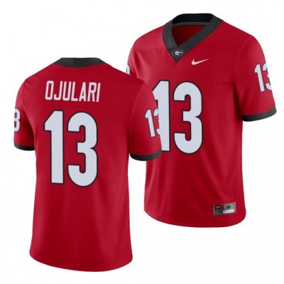 Georgia Bulldogs Azeez Ojulari Men's #13 Red Game Football NCAA Jersey 2406NAUY0