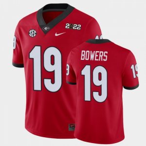 Georgia Bulldogs Brock Bowers Men's #19 Game 2021 National Champions Red Football NCAA Jersey 2406NGYR5