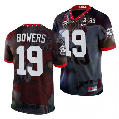 Georgia Bulldogs Brock Bowers Men's #19 hip 2022 National Champions Decisive Highlights Black Football NCAA Jersey 2406MNZN7