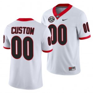 Georgia Bulldogs Custom Men's #00 2021-22 White Game Football NCAA Jersey 2406JDAM6