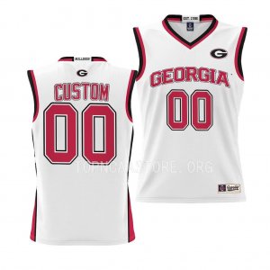 Georgia Bulldogs Custom Youth #00 White Pick-A-Player Basketball NCAA Jersey 2406FEAM3