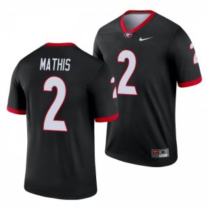 Georgia Bulldogs D'Wan Mathis Men's #2 Black Legend Football NCAA Jersey 2406XFZK5