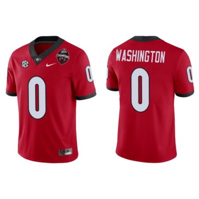 Georgia Bulldogs Darnell Washington Men's #0 2022 National Champions Playoff Red Game Football NCAA Jersey 2406ILZW6