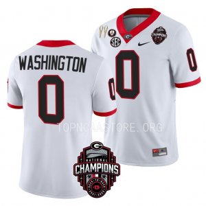 Georgia Bulldogs Darnell Washington Men's #0 National Champions Back-To-Back CFBPlayoff 2023 White Football NCAA Jersey 2406BQYI3