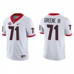 Georgia Bulldogs Earnest Greene III Men's #71 White Game Football NCAA Jersey 2406HPKQ6