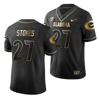 Georgia Bulldogs Eric Stokes Men's #27 Black Golden Edition 2019 Limited Football NCAA Jersey 2406ZTUV2