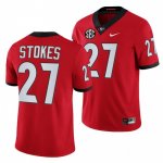 Georgia Bulldogs Eric Stokes Men's #27 Red Football NCAA Jersey 2406IZVB2