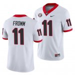 Georgia Bulldogs Jake Fromm Men's #11 Away White Game Football NCAA Jersey 2406ILCZ3