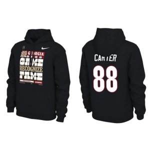 Georgia Bulldogs Jalen Carter Men's #88 2022 National Champions Playoff Pullover Locker Room Black Football NCAA Hoodie 2406IVNG7