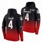 Georgia Bulldogs James Cook Men's #4 2021 National Champions Playoff Red Black Football NCAA Hoodie 2406RICH8