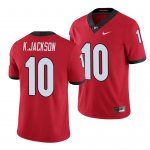 Georgia Bulldogs Kearis Jackson Men's #10 Limited Red Football NCAA Jersey 2406HANF7