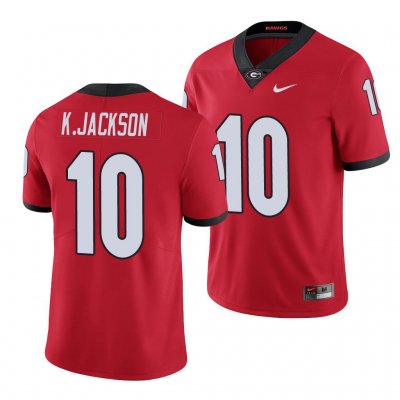 Georgia Bulldogs Kearis Jackson Men's #10 Limited Red Football NCAA Jersey 2406HANF7