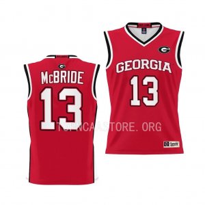 Georgia Bulldogs Mardrez McBride Youth #13 Pick-A-Player Red Basketball NCAA Jersey 2406BCRZ1