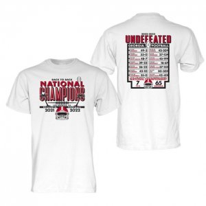 Georgia Bulldogs Men's Playoff Blue 84 Schedule 2022 National Champions White Football NCAA T-Shirt 2406VXCX2