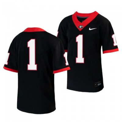 Georgia Bulldogs Number Youth #1 Black Untouchable Football NCAA Jersey 2406AJPE8