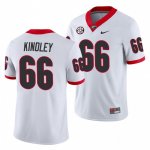 Georgia Bulldogs Solomon Kindley Men's #66 Away White Game Football NCAA Jersey 2406UUOB0