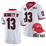 Georgia Bulldogs Stetson Bennett Men's #13 Champions 2021 Orange Bowl CFP White Football NCAA Jersey 2406DQLI2