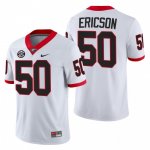 Georgia Bulldogs Warren Ericson Men's #50 White Block Number Font 2022 Football NCAA Jersey 2406ZNQW8