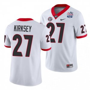 Georgia Bulldogs Austin Kirksey Men's #27 White 2021 Peach Bowl Football NCAA Jersey 2406LWYM1