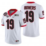 Georgia Bulldogs Brock Bowers Men's #19 CFP 2021-22 White National Champions Football NCAA Jersey 2406HQKD6