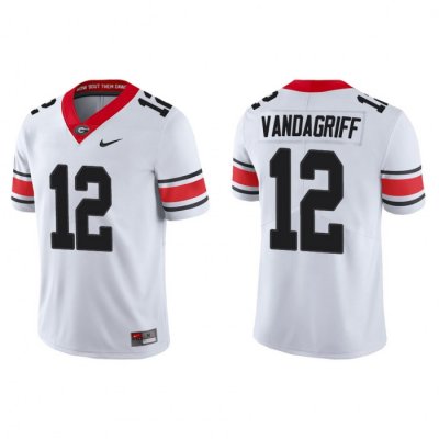 Georgia Bulldogs Brock Vandagriff Men's #12 Game Alternate White Football NCAA Jersey 2406ULJX0