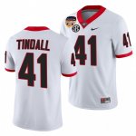 Georgia Bulldogs Channing Tindall Men's #41 White 2021 Orange Bowl 100th Anniversary Football NCAA Jersey 2406GHGI0