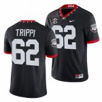 Georgia Bulldogs Charley Trippi Men's #62 100th Anniversary Mascot Alumni NFL Black Football NCAA Jersey 2406JAWP1