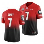 Georgia Bulldogs D'Andre Swift Men's #7 2019 Color Crash Black Gradient Red Football NCAA Jersey 2406ZNNK1