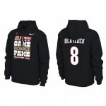 Georgia Bulldogs Dominick Blaylock Men's #8 2022 National Champions Playoff Pullover Locker Room Black Football NCAA Hoodie 2406ISIK4