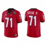 Georgia Bulldogs Earnest Greene III Men's #71 2022 National Champions Playoff Red Game Football NCAA Jersey 2406KJTS2