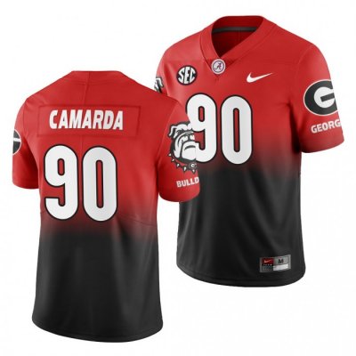 Georgia Bulldogs Jake Camarda Men's #90 2019 Color Crash Black Gradient Red Football NCAA Jersey 2406YQTV6