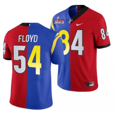 Georgia Bulldogs Leonard Floyd Men's #84 LVI X LA Rams Super Bowl Royal Red Dual Teams Split Football NCAA Jersey 2406VMUO6