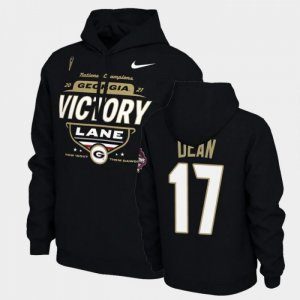 Georgia Bulldogs Nakobe Dean Men's #17 Black 2021 National Champions Football NCAA Hoodie 2406JGQZ4