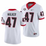 Georgia Bulldogs Payne Walker Men's #47 Away White Game Football NCAA Jersey 2406JGPL8